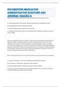 Documenting Medication Administration Questions and Answers  Graded A