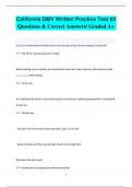California DMV Written Practice Test #2 Questions & Correct Answers/ Graded A+