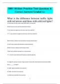 DMV Written Practice Test Questions &  Correct Answers/ Graded A+