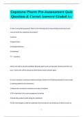 Capstone Pharm Pre-Assessment Quiz Questions & Correct Answers&sol; Graded A&plus;