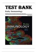Test Bank for Kuby Immunology Covid-19 Digital Update&comma; 8th Edition by Jenni Punt&comma; Sharon Stranford&comma; Patricia Jones&comma; Judy Owen&comma; All Chapters&comma; Complete Latest Guide&period;