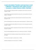 Load calculation Feeders and services Level 4 Module 1 Questions with 100&percnt; Correct Answers &vert; Latest Version 2024 &vert; Verified