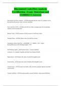 Discounted Cash Flow Analysis Certification Exam Questions and  CORRECT Answers