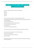 HESI PHARMACOLOGY FINAL EXAM WITH  COMPLETE SOLUTIONS 