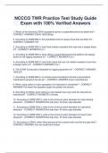 NCCCO TWR Practice Test Study Guide  Exam with 100% Verified Answers