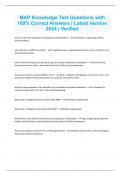MAP Knowledge Test Questions with 100&percnt; Correct Answers &vert; Latest Version 2024 &vert; Verified