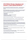 ATLS Written Review &vert; Questions and answers &vert; Latest 2024&sol;25 RATED A&plus;