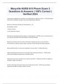 Maryville NURS 615 Pharm Exam 2 Questions & Answers &vert; 100&percnt; Correct &vert; Verified 2024