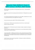 Maryville Patho NURS 611 Exam 2 &vert; 100&percnt; Correct &vert; Verified &vert; 2024 Version