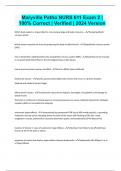 Maryville Patho NURS 611 Exam 2 &vert; 100&percnt; Correct &vert; Verified &vert; 2024 Version