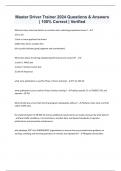 Master Driver Trainer 2024 Questions & Answers &vert; 100&percnt; Correct &vert; Verified