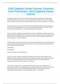 LOG Captains Career Course&colon; Common Core Final Exam - ALU Captains Career Course