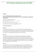 ATI Custom maternity exam #2 2024 questions with rationale