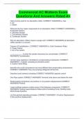 Commercial AC Midterm Exam Questions And Answers Rated A&plus;