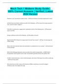 Mech Tech 1 Midterm Study Guide &vert; 100&percnt; Correct Answers &vert; Verified &vert; Latest 2024 Version