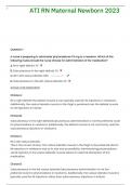 ATI RN Maternal Newborn 2023 questions with complete solutions
