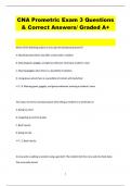 CNA Prometric Exam 3 Questions  & Correct Answers/ Graded A+