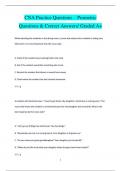 CNA Practice Questions – Prometric Questions & Correct Answers/ Graded A+