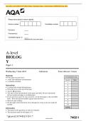 AQA 2023 A-level BIOLOGY 7402/1 Paper 1 Question Paper + Mark scheme [MERGED] June 2023