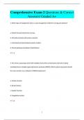 Comprehensive Exam 2 Questions & Correct  Answers/ Graded A+