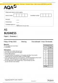 AQA 2023 AS BUSINESS 7131/1 Paper 1 Business 1 Question Paper + Mark scheme [MERGED] June 2023