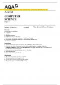 AQA 2023 A-level COMPUTER SCIENCE Paper 1Question Paper + Mark scheme [MERGED] June 2023