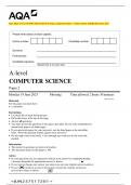 AQA 2023 A-level COMPUTER SCIENCE Paper 2 Question Paper + Mark scheme [MERGED] June 2023