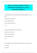 Driver License Written Test in  Vietnamese Questions & Correct  Answers/ Graded A+