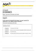AQA 2023 A-level ECONOMICS Paper 3 Economic Principles and Issues Question Paper + Mark scheme [MERGED] June 2023