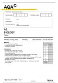 AQA 2023 AS BIOLOGY 7401/1 Paper 1 Question Paper + Mark scheme [MERGED] June 2023