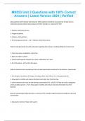 MN553 Unit 3 Questions with 100&percnt; Correct Answers &vert; Latest Version 2024 &vert; Verified