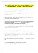 MLO SAFE NMLS Safe Test Practice Questions &vert; 100&percnt; Correct Answers &vert; Verified &vert; Latest 2024 Version
