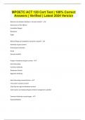 MPOETC ACT 120 Cert Test &vert; 100&percnt; Correct Answers &vert; Verified &vert; Latest 2024 Version