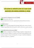 USPS Exam 421 Window Clerk Test Study Guide Questions and Answers (2024 / 2025) (Verified Answers)