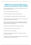 MN553 Unit 1 Quiz with 100&percnt; Correct Answers &vert; Latest Version 2024 &vert; Verified
