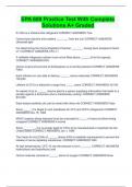 EPA 609 Practice Test With Complete Solutions A+ Graded