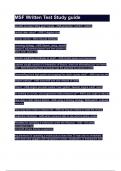 MSF Written Test Study guide