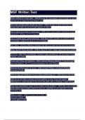 MSF Written Test