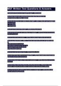 MSF Written Test Questions & Answers&period;