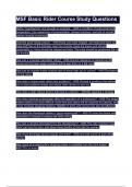 MSF Basic Rider Course Study Questions&period;