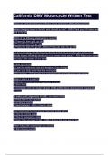California DMV Motorcycle Written Test