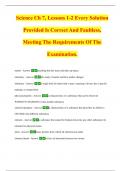 Science Ch 7, Lessons 1-2 Every Solution Provided Is Correct And Faultless, Meeting The Requirements Of The Examination.