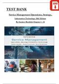 Bordoloi&sol;Fitzsimmons&comma; Service Management&colon; Operations&comma; Strategy&comma; Information Technology 10th Edition 2024 TEST BANK&comma; Verified Chapters 1 - 16&comma; Complete Newest Version