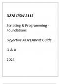 (WGU D278) ITEC 2113 Scripting & Programming Foundations Objective Assessment Guide 2024.