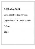 (WGU D510) MHA 5220 Collaborative Leadership Objective Assessment Guide 2024