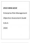 (WGU D515) MHA 6210 Enterprise Risk Management Objective Assessment Guide 2024.