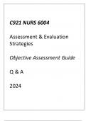 (WGU C921) NURS 6004 Assessment & Evaluation Strategies Objective Assessment Guide 2024
