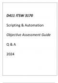 (WGU D411) ITEC 3170 Scripting & Automation Objective Assessment Guide 2024.