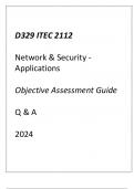 (WGU D329) ITEC 2112 Network & Security Applications Objective Assessment Guide 2024
