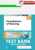 Test Bank for Foundations and Adult Health Nursing 9th Edition Cooper Chapter 1 - 58 Updated 2024 ISBN:9780323812054